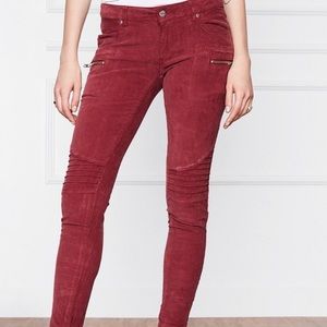 Anine Bing red corduroy Moto pants size 25